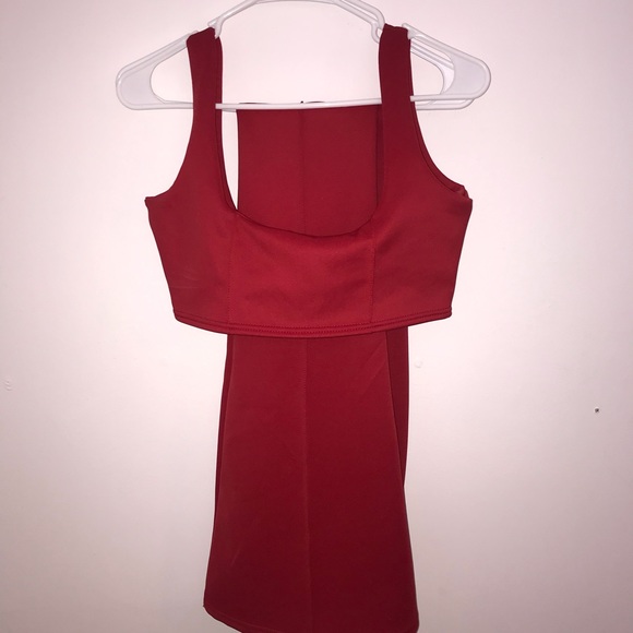 2 Piece Red Bell Bottoms and Crop Top (PLT) - Picture 1 of 4